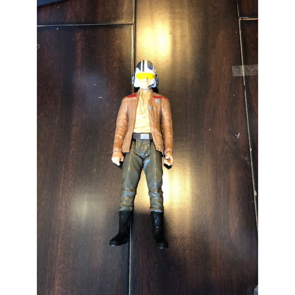 Star Wars Poe Dameron 12 Inch Action Figure Resistance Pilot Brown Jacket A1